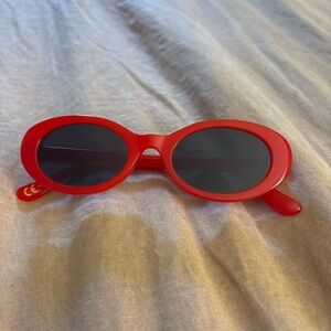 Madewell Red Oval Sunglasses